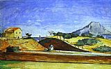 Paul Cezanne Canvas Paintings - The Railway Cutting